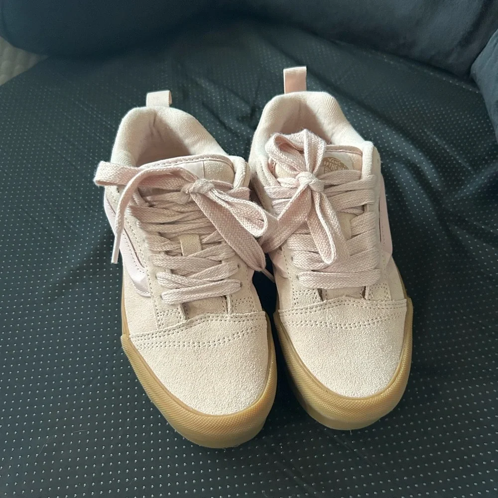 Vans Platform Sneakers in Blush Pink with Gum Sole